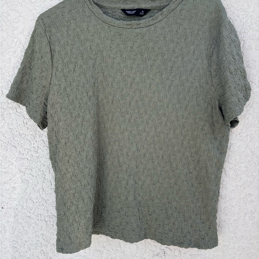 Olive Textured Women's Top - Picture 2 of 5
